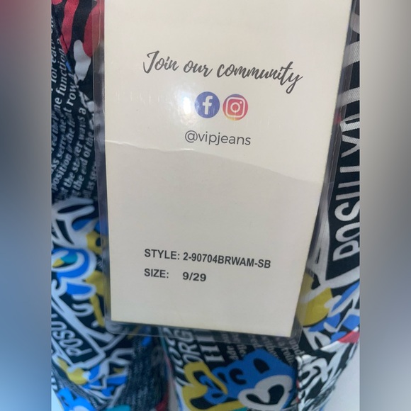 NWT VIP JEAN FASHION COLLECTION URBAN GRAFFITI STYLE SIZE 9/29 - Picture 7 of 9